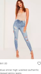 missguided 'jeans and a nice top'