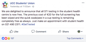 UCC free STI tests